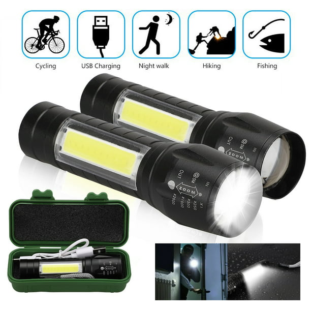 MINI 250Lumens EDC Tiny Rechargeable LED Light Tactical Flashlight Outdoor Lamp 